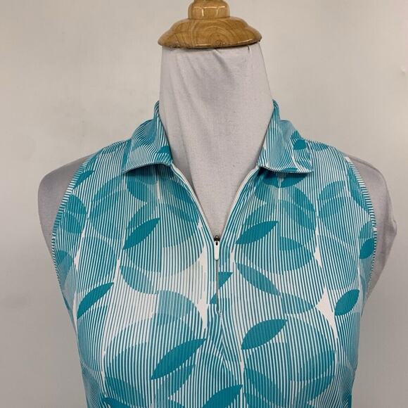 Slazenger Polo Shirt Womens XS Extra Small Blue Golf Refresh Half Zip Racerback - Picture 3 of 11